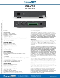 Voip Paging Server Atlasied Protect Inform Entertain