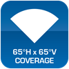 65°H x 65°V Coverage