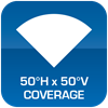 50°H x 50°V Coverage