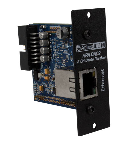 Picture of Two-Input Dante<sup>®</sup> Accessory Card for HPA Amplifiers